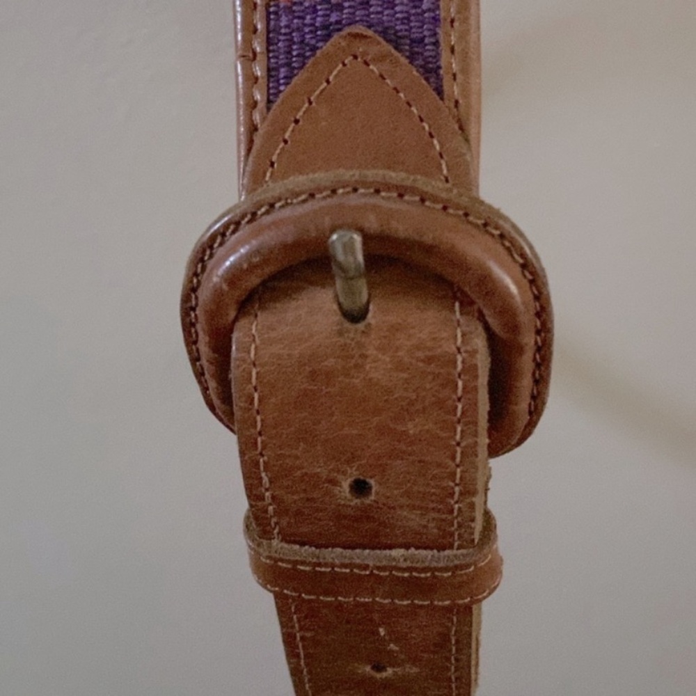 Vintage Leather southwestern 
Textile Belt Made in Guatemala
37” - Picture 5 of 7